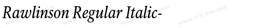 Rawlinson Regular Italic字体转换
